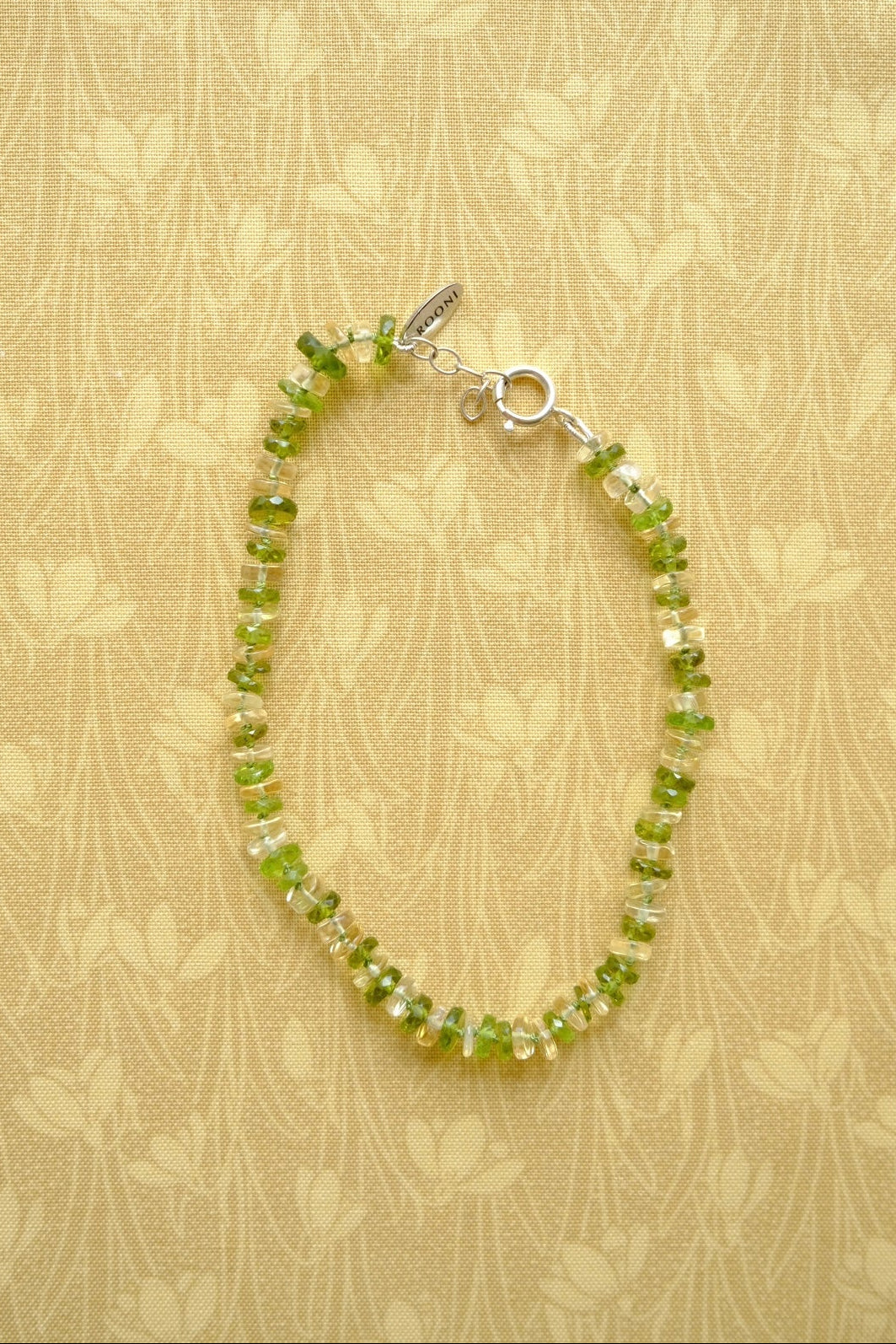Peridot + Citrine Anklet