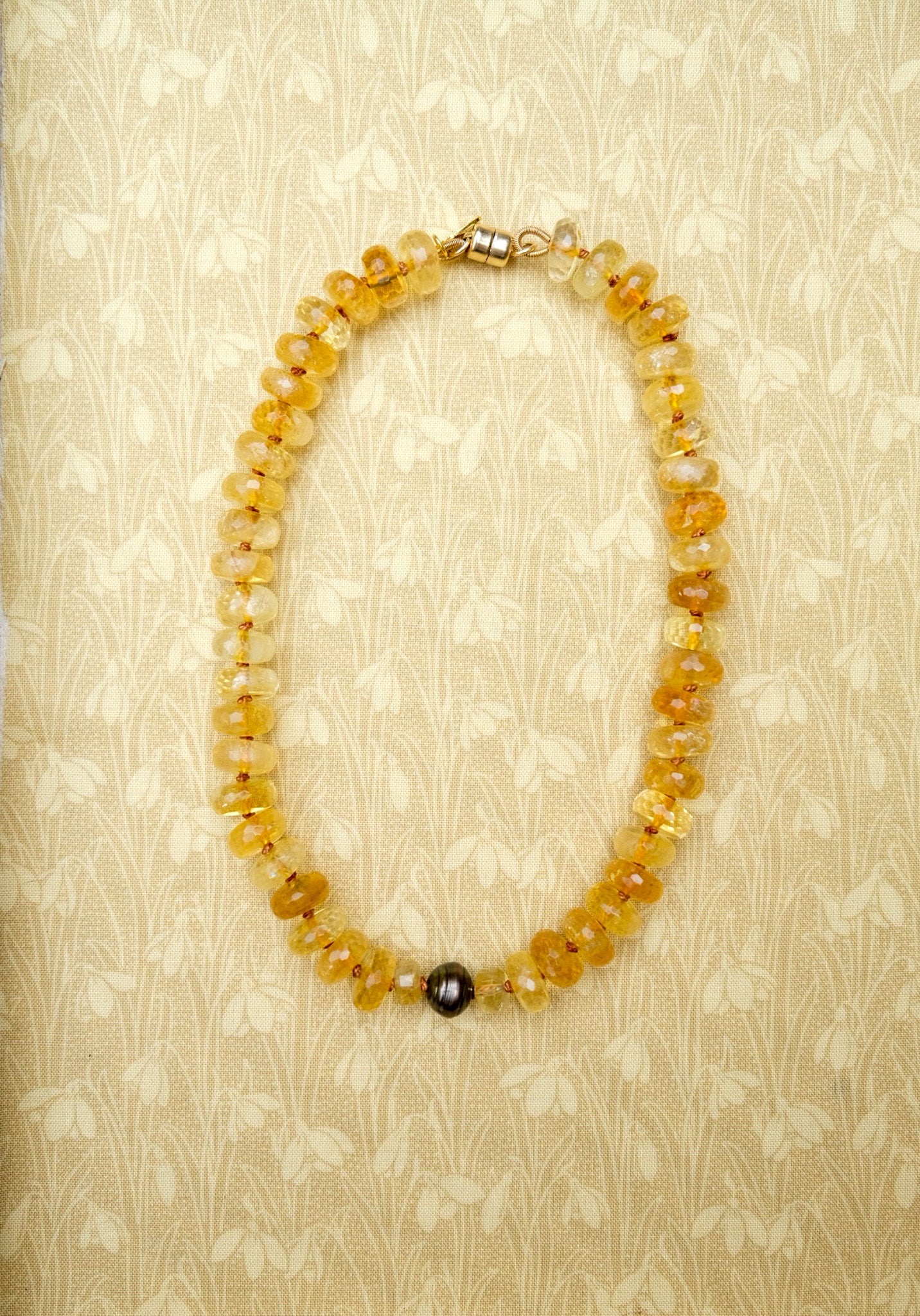 Citrine + Peacock Pearl