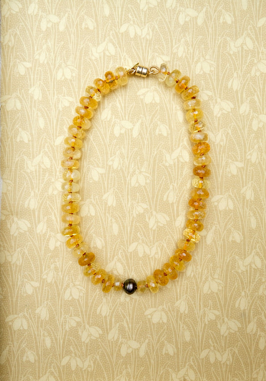 Citrine + Peacock Pearl