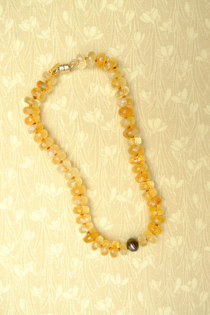Citrine + Peacock Pearl