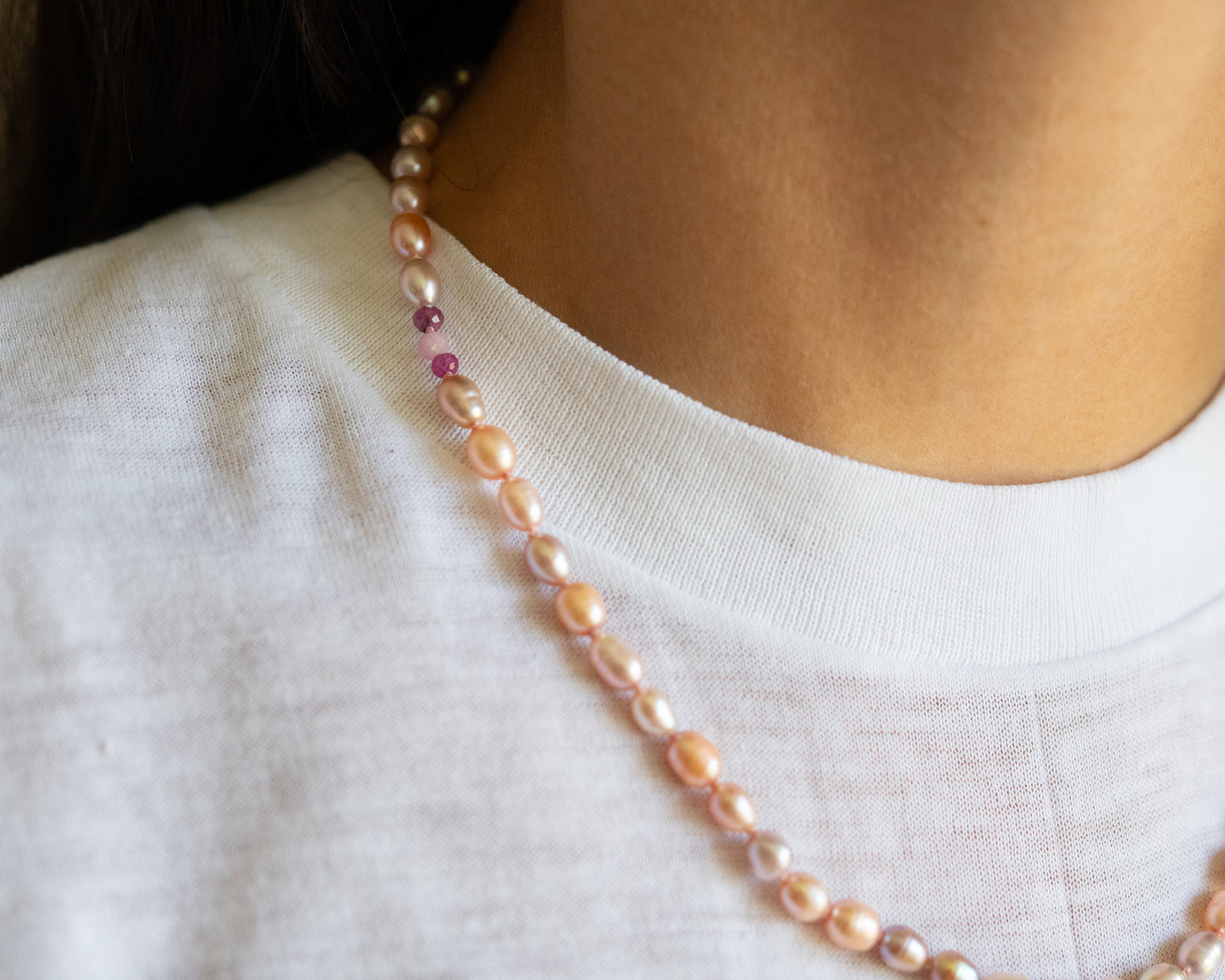 Pink Pearl with Rubies