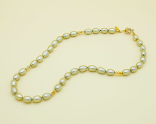 Green Pearl + Fire Opals