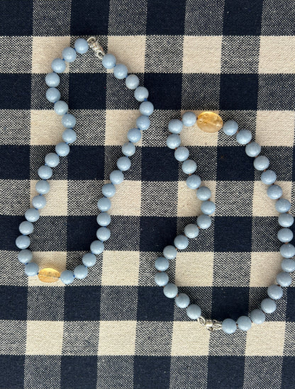 Angelite + Citrine Flowers