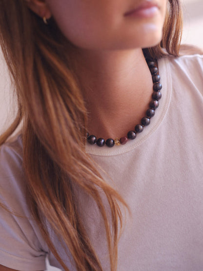 Peacock Pearl + Citrine + Red Jasper