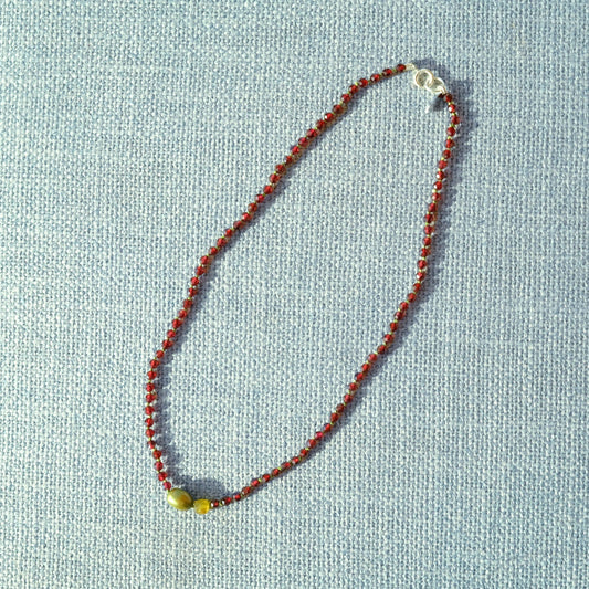 Red Garnet + Pearl - January