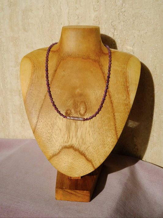 Amethyst + Ruby + Biwa Pearl